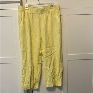 J. Jill Yellow Cropped Ankle Pants